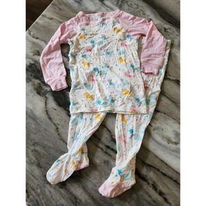 Magnetic Me Baby Girls 12-18M Unicorn Rainbow Magnetic Pajama Set‎ Pink White